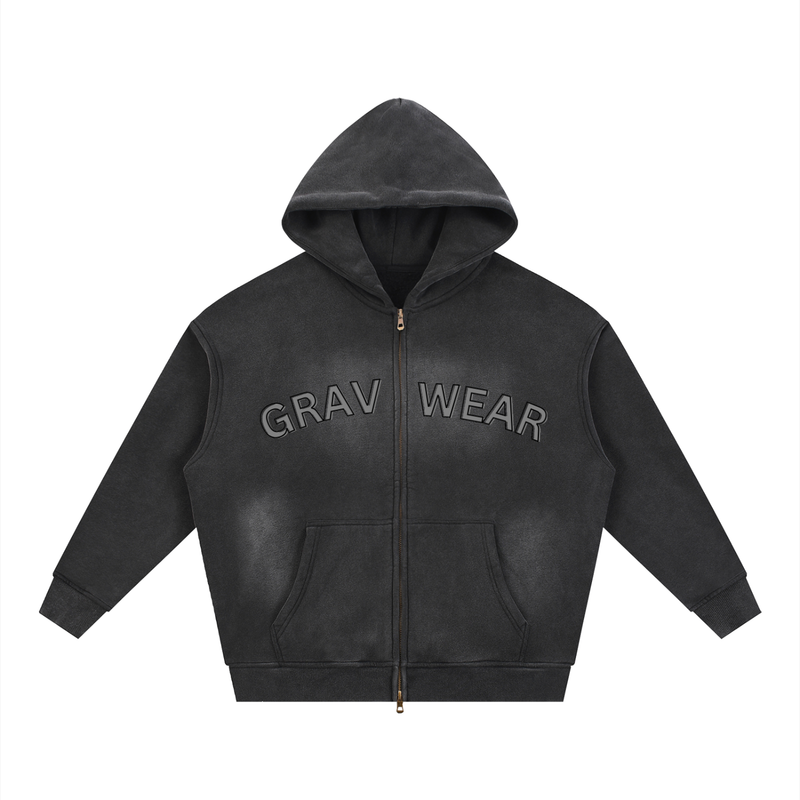 GRAV Boxy Zip-Up Hoodie