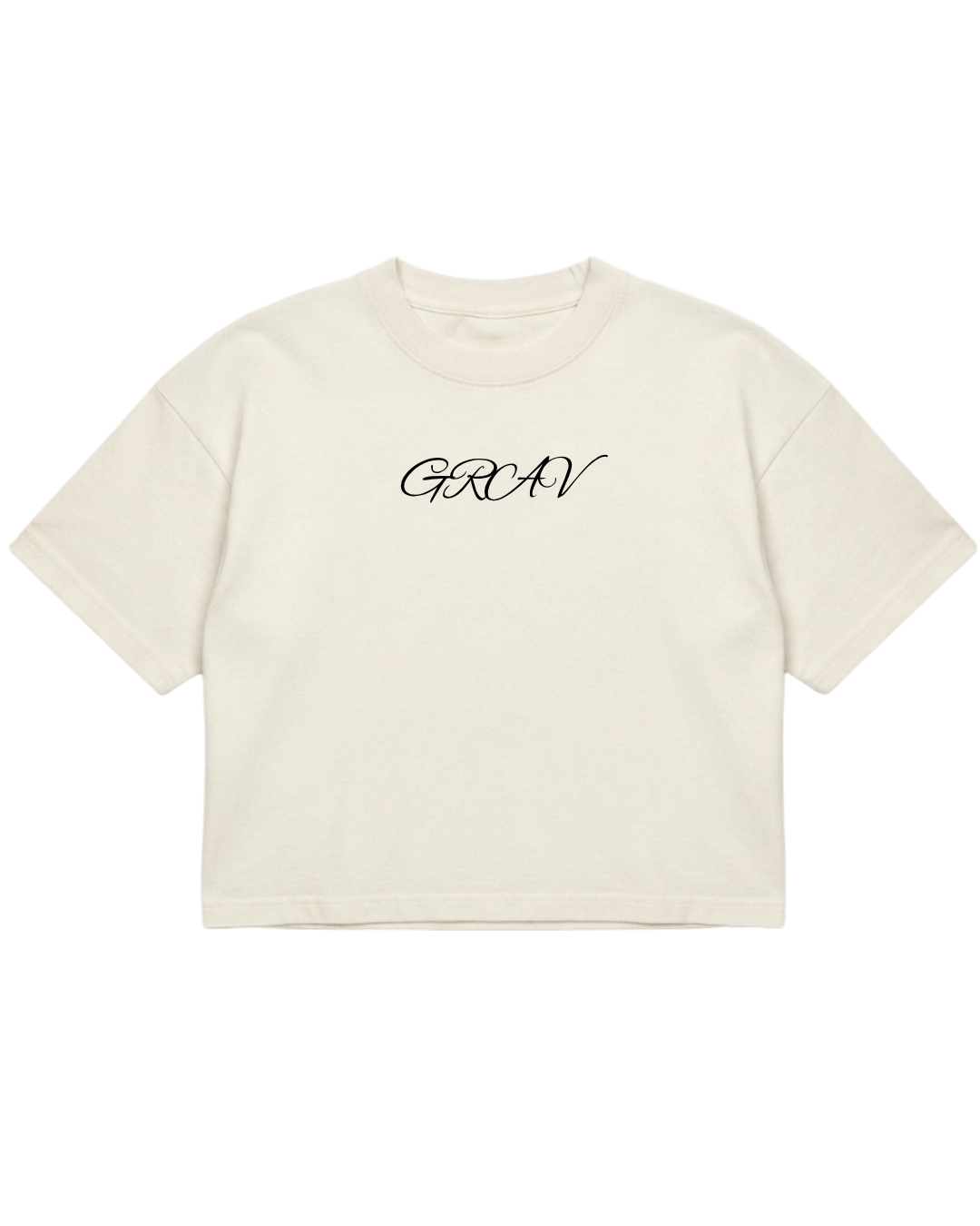 GRAV Script Cropped Tee