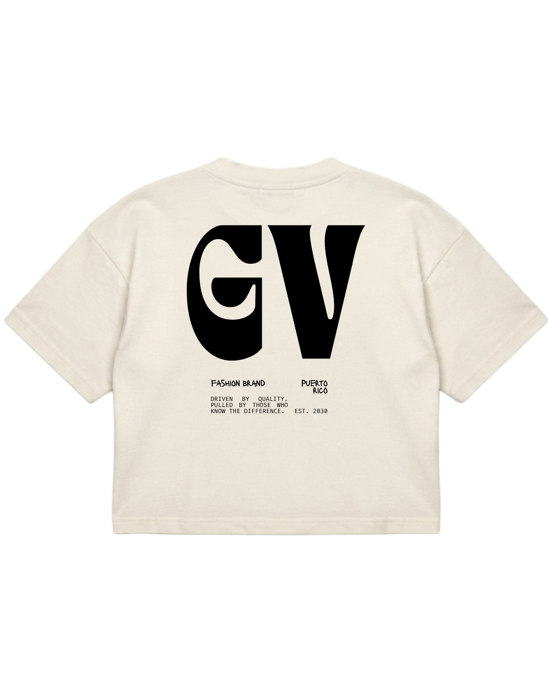 GRAV Script Cropped Tee