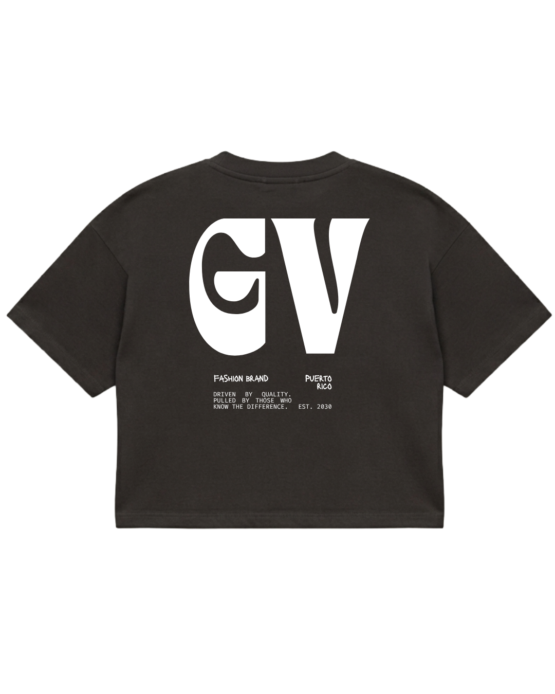 GRAV Script Cropped Tee