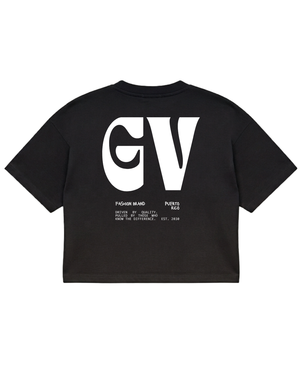 GRAV Script Cropped Tee