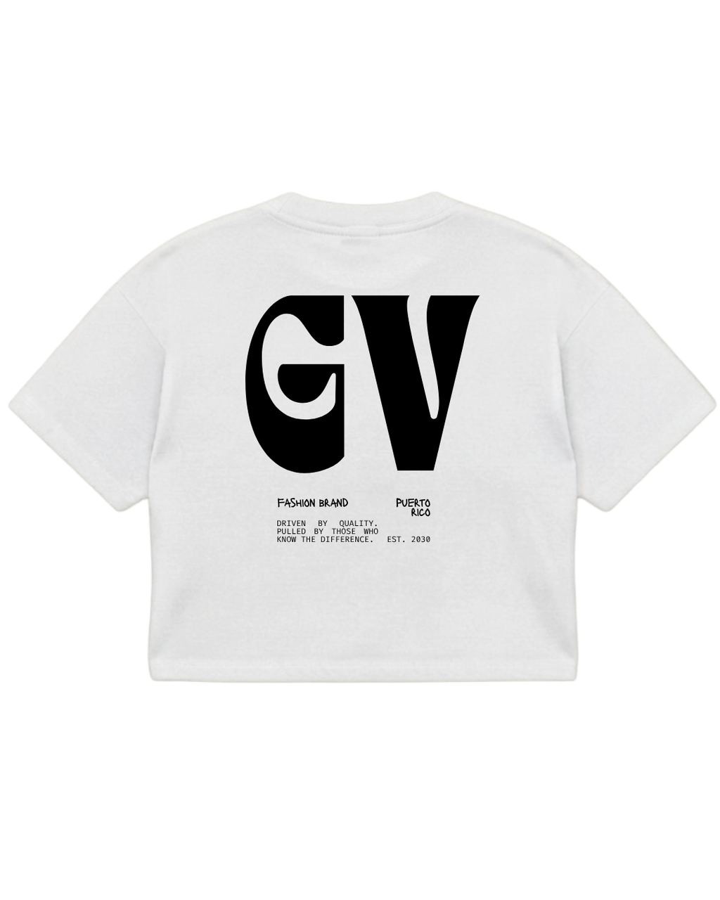 GRAV Script Cropped Tee