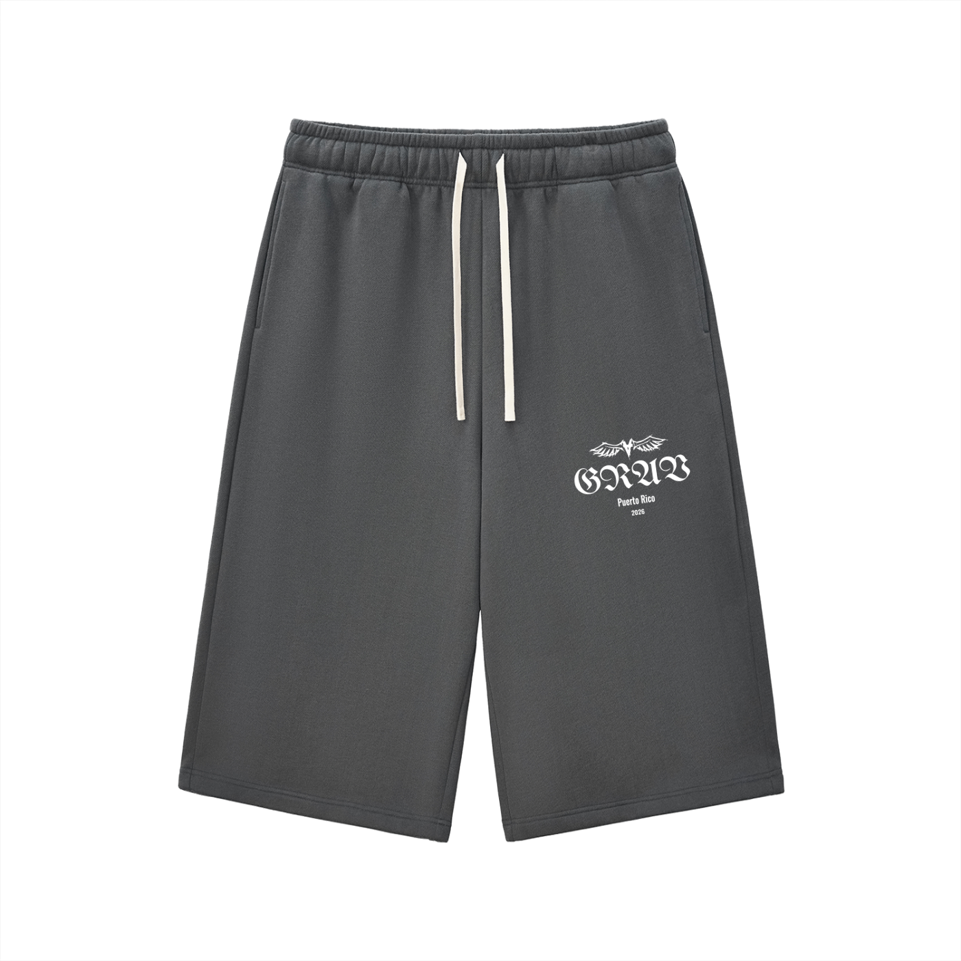 Relaxed Drawstring Three-quarter Sweatpants
