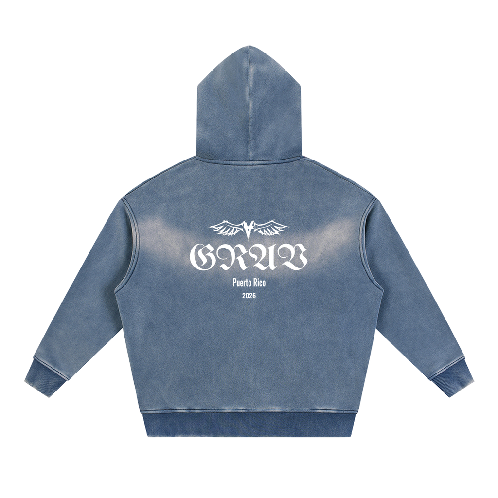 GRAV Boxy Zip-Up Hoodie