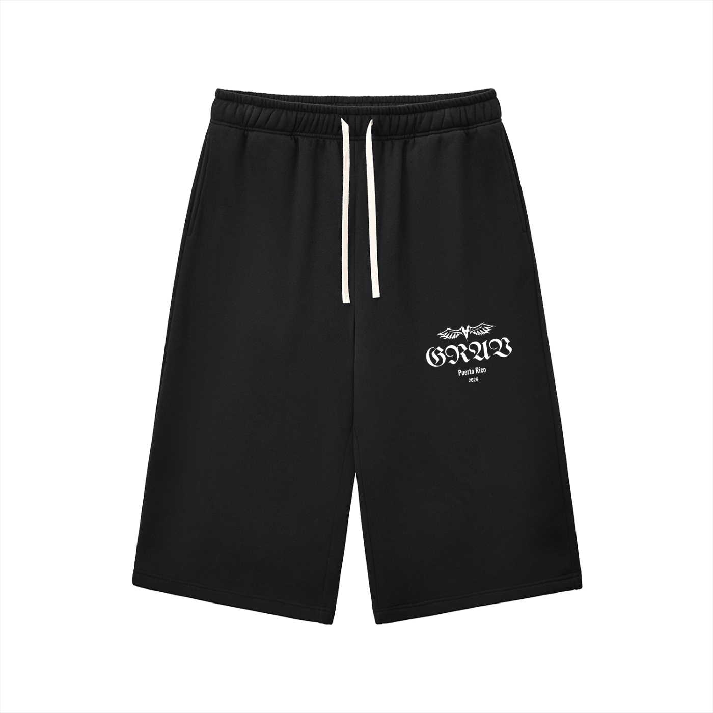 Relaxed Drawstring Three-quarter Sweatpants
