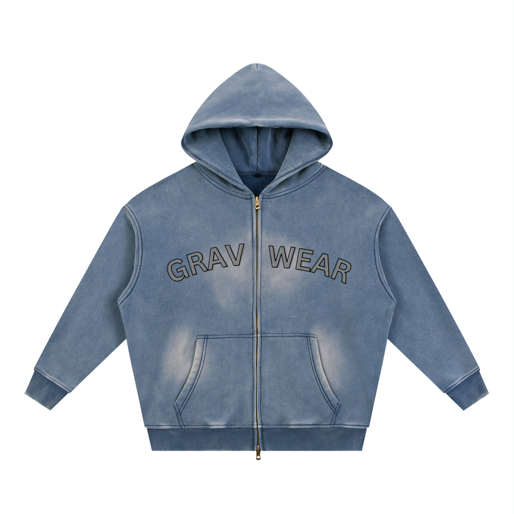 GRAV Boxy Zip-Up Hoodie